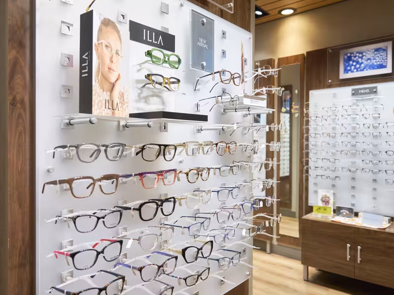 Ophthalmology Associates optical trunk show featuring designer eyeglass frames and premium eyewear collections on display